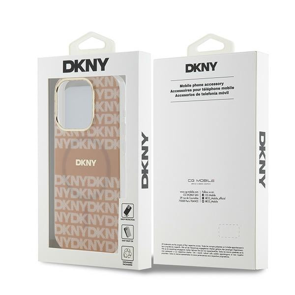 DKNY IML Mono &amp; Stripe MagSafe case for iPhone 13 Pro / 13 - pink