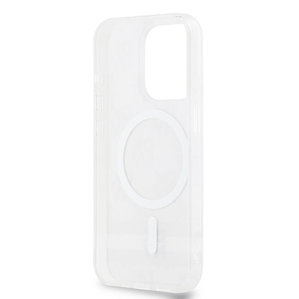 DKNY IML Checkered Mono Pattern &amp; Printed Stripes MagSafe case for iPhone 14 Pro - beige