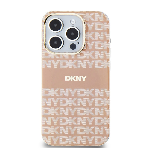 DKNY IML Mono &amp; Stripe MagSafe case for iPhone 14 Pro - pink