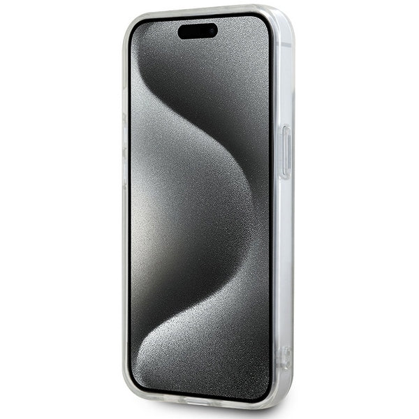 DKNY IML Checkered Mono Pattern &amp; Printed Stripes MagSafe case for iPhone 15 / 14 / 13 - beige