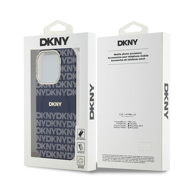 DKNY IML Mono &amp; Stripe MagSafe case for iPhone 15 Pro - blue