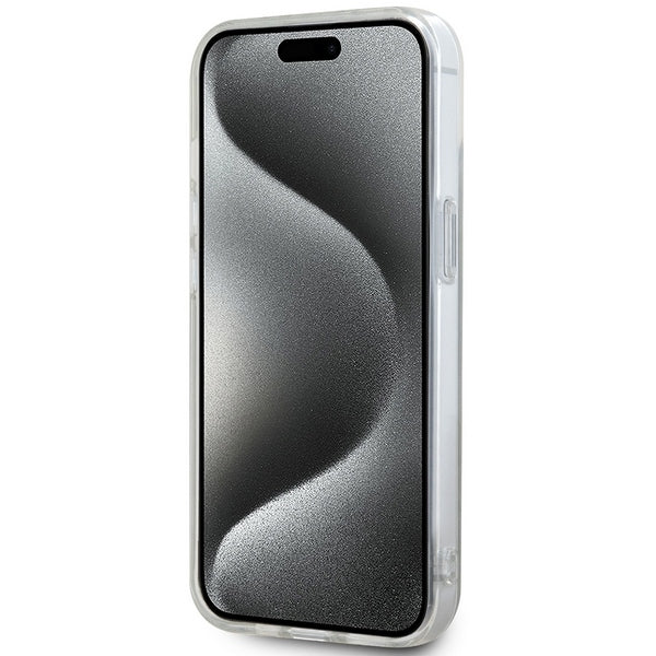 DKNY IML Checkered Mono Pattern &amp; Printed Stripes MagSafe Case for iPhone 15 Plus / 14 Plus - Beige