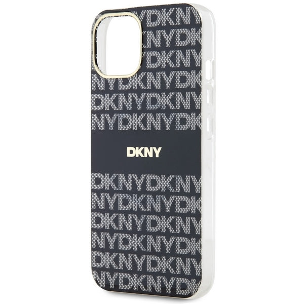 DKNY IML Mono &amp; Stripe MagSafe Case for iPhone 15 Plus / 14 Plus - Black