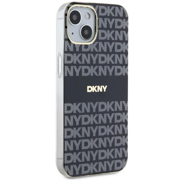 DKNY IML Mono &amp; Stripe MagSafe Case for iPhone 15 Plus / 14 Plus - Black