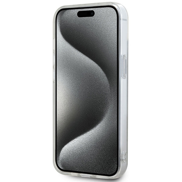DKNY IML Checkered Mono Pattern &amp; Printed Stripes MagSafe case for iPhone 15 / 14 / 13 - beige