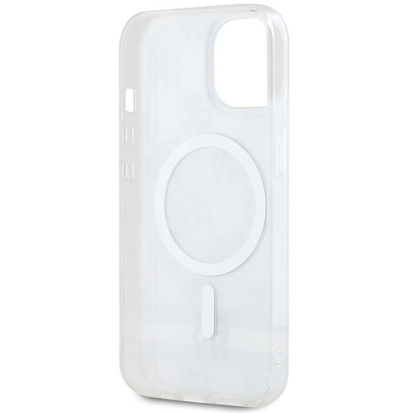 DKNY IML Checkered Mono Pattern &amp; Printed Stripes MagSafe case for iPhone 15 / 14 / 13 - beige