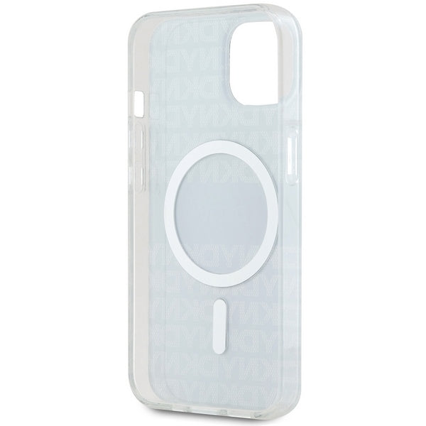 DKNY IML Mono &amp; Stripe MagSafe Case for iPhone 15/14/13 - Black