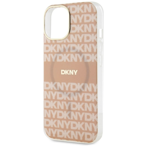 DKNY IML Mono &amp; Stripe MagSafe case for iPhone 15 / 14 / 13 - pink