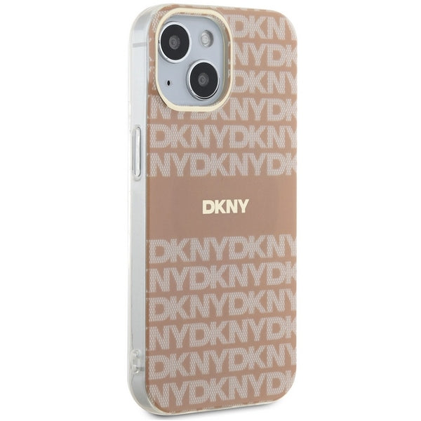 DKNY IML Mono &amp; Stripe MagSafe case for iPhone 15 / 14 / 13 - pink