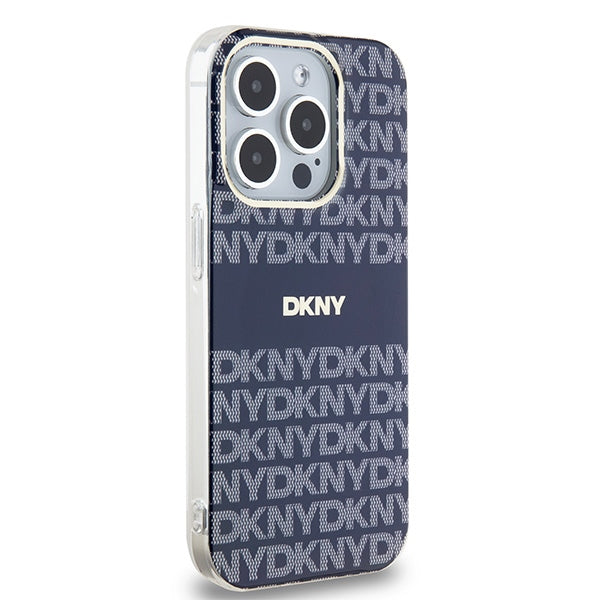 DKNY IML Mono &amp; Stripe MagSafe case for iPhone 15 Pro Max - blue