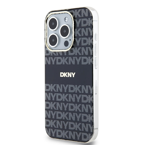 DKNY IML Mono &amp; Stripe MagSafe case for iPhone 15 Pro Max - black