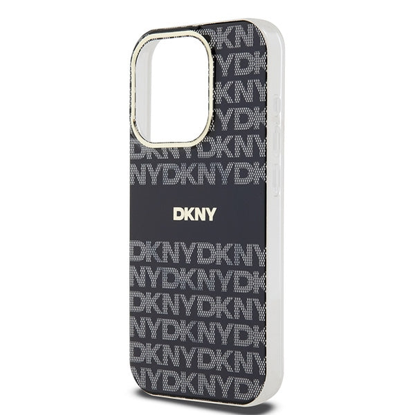 DKNY IML Mono &amp; Stripe MagSafe case for iPhone 15 Pro Max - black