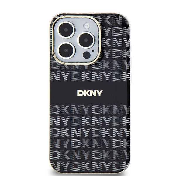 DKNY IML Mono &amp; Stripe MagSafe case for iPhone 15 Pro Max - black