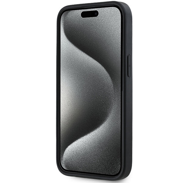DKNY 3D Rubber Repeat Pattern case for iPhone 15 Plus - black