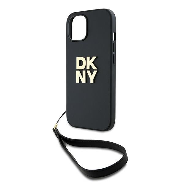 DKNY Wrist Strap Stock Logo case for iPhone 15 / 14 / 13 - black