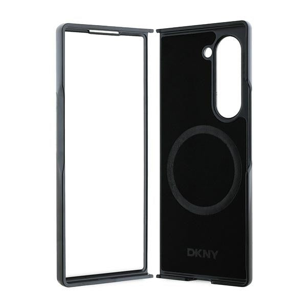 DKNY Repeat Pattern Bottom Stripe Case for Samsung Galaxy Z Fold 6 - Brown