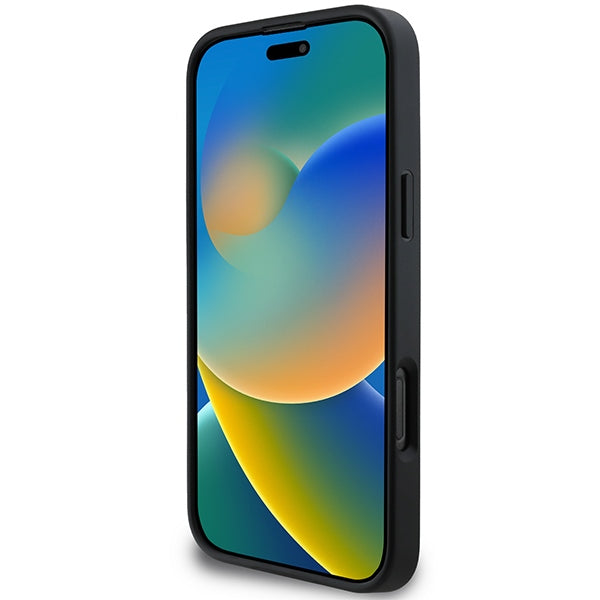 DKNY Quilted Stack Logo iPhone 16 Pro Case - Black