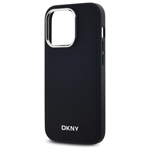 DKNY Plain Logo MagSafe iPhone 14 Pro Case - Black