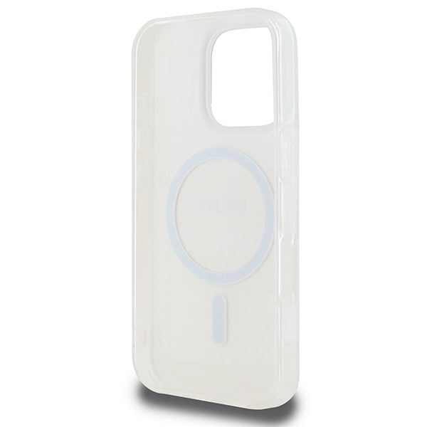DKNY Repeat Texture Pattern & Stripe MagSafe iPhone 16 Pro Case - Pink