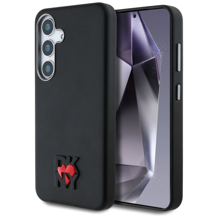 DKNY Leather Heart of NY Case for Samsung Galaxy S25 - Black
