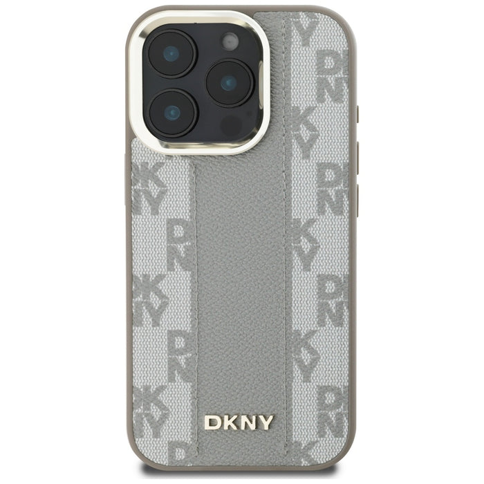 DKNY Checkered Pattern Magsafe iPhone 16 Pro Case - Beige