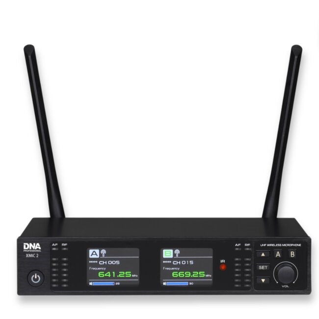 DNA Professional XMIC 2 - Wireless dual set: 2 x handheld microphones + receiver (518–542 MHz)