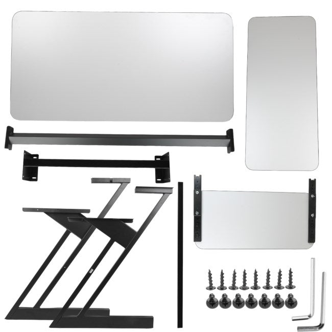 DNA Professional SD3 - Study desk with keyboard shelf, 91.4 cm (black and grey)