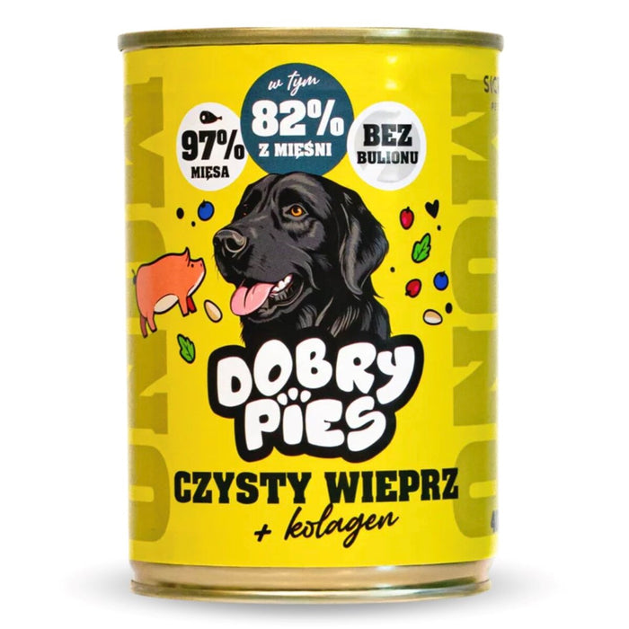 DOBRY PIES Mono Pure Pork + Collagen – wet dog food – 400g