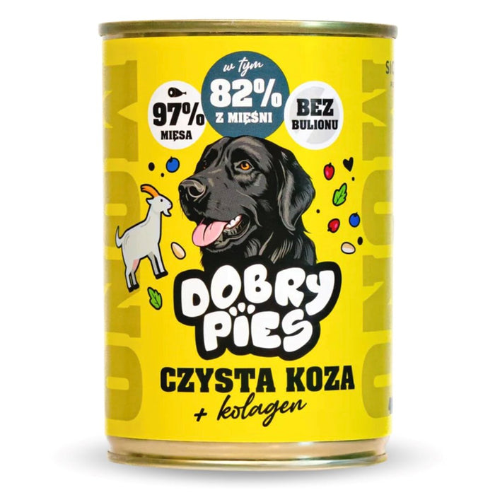 DOBRY PIES Mono Pure Goat + Collagen – wet dog food – 400g
