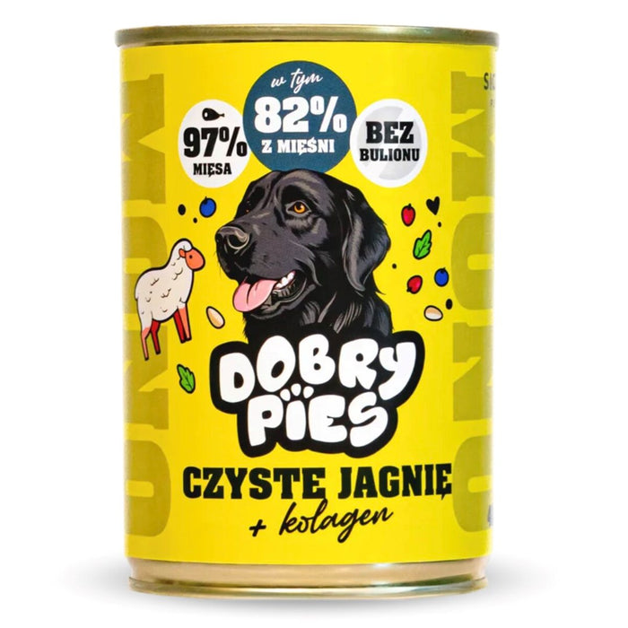 DOBRY PIES Mono Pure Lamb + Collagen – wet dog food – 400g