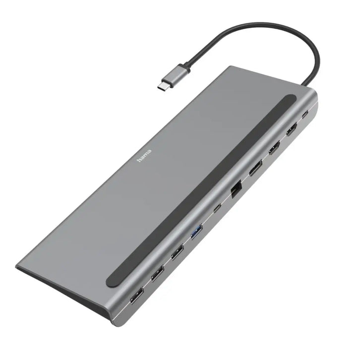 Docking station 10 in 1 HAMA Connect2Office Pro USB-A USB-C (PD) HDMI DP LAN/Ethernet Gray - Аксесоари за