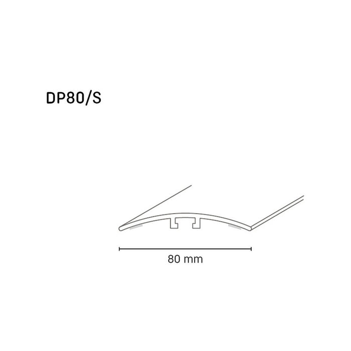 ПРЕХОДНА ЛАЙСТНА ЗА СКРИТ МОНТАЖ DOELLKEN 80 ММ ШАМПАНСКО 0.90 М