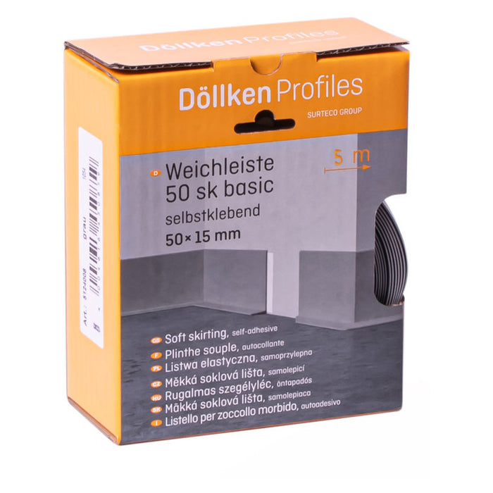 PVC FLOOR SKIRT DOELLKEN SELF-ADHESIVE GREY 5M