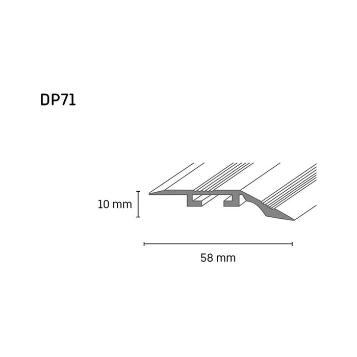 САМОЗАЛЕПВАЩА ДЕНИВЕЛИРАЩА ПРЕХОДНА ЛАЙСТНА DOELLKEN 58 ММ. СРЕБРО 0.90 М.