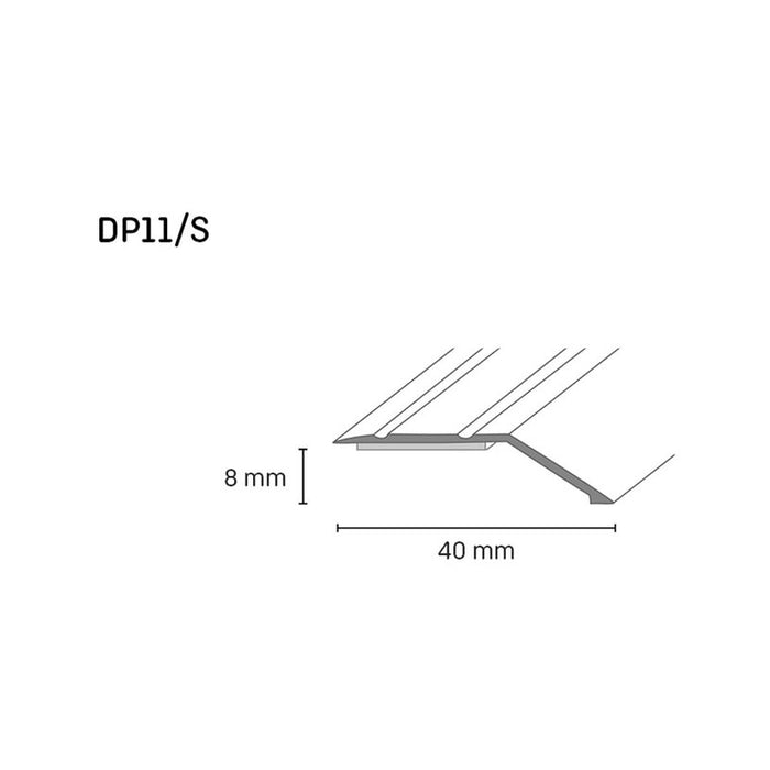 САМОЗАЛЕПВАЩА ДЕНИВЕЛИРАЩА ПРЕХОДНА ЛАЙСТНА DOELLKEN 40 ММ. СРЕБРО 2.7 М.