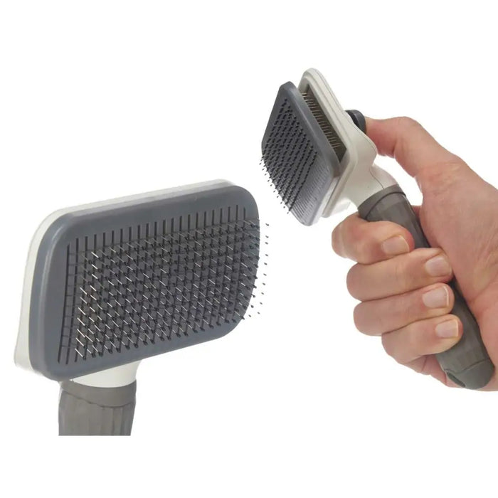 Dog Brush Mascow Anthracite 10,5 x 19 x 6 cm 19 x 5,5 x 10,5 cm (12 Units) - Домашни Животни<<<Дом