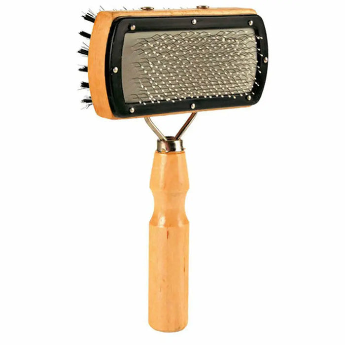Dog Brush Trixie 10 × 18 CM Bicoloured - Домашни Животни<<<Дом Градина<<<BigBuy&&&Здраве и хигиена<<<Домашни