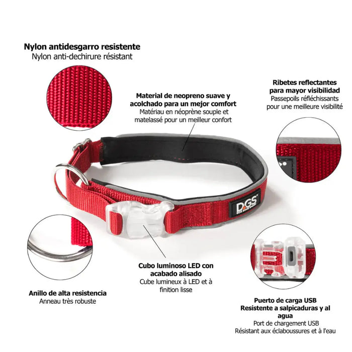 Dog collar Dog Gone Smart Red 20 Light - Домашни Животни<<<Дом Градина<<<BigBuy&&&Пътуване и разходки<<<Домашни