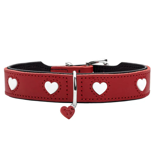 Dog collar Hunter Love XS/S 30-34 cm Rojo/Blanco - Домашни Животни<<<Дом Градина<<<BigBuy&&&Пътуване и