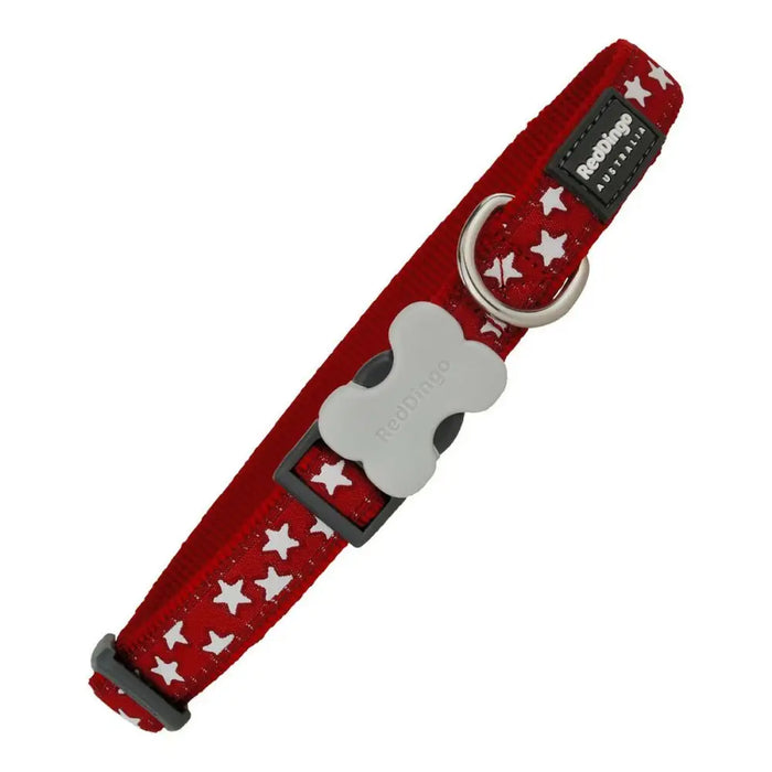 Dog collar Red Dingo Smooth Star Stars (1,5 x 24-36 cm) - Домашни Животни<<<Дом Градина<<<BigBuy&&&Пътуване и