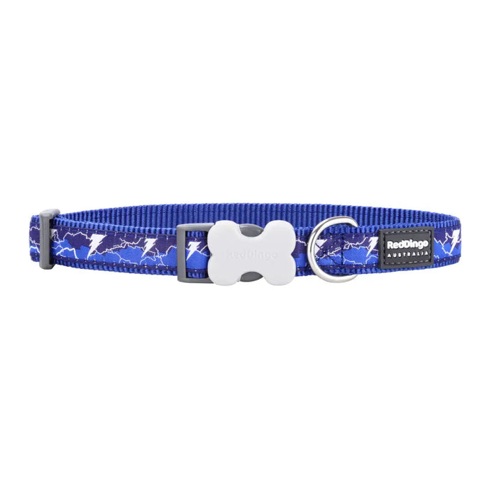 Dog collar Red Dingo STYLE LIGHTNING Navy Blue 41-63 cm - Домашни Животни<<<Дом Градина<<<BigBuy&&&Пътуване и