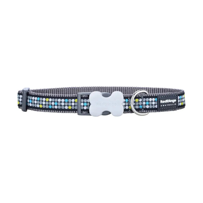 Dog collar Red Dingo STYLE MODERN ON COOL GREY 15 mm x 24-36 cm - Домашни Животни<<<Дом Градина<<<BigBuy&&&Пътуване и