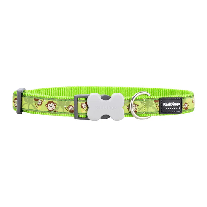 Dog collar Red Dingo STYLE MONKEY LIME GREEN 15 mm x 24-36 cm - Домашни Животни<<<Дом Градина<<<BigBuy&&&Пътуване и
