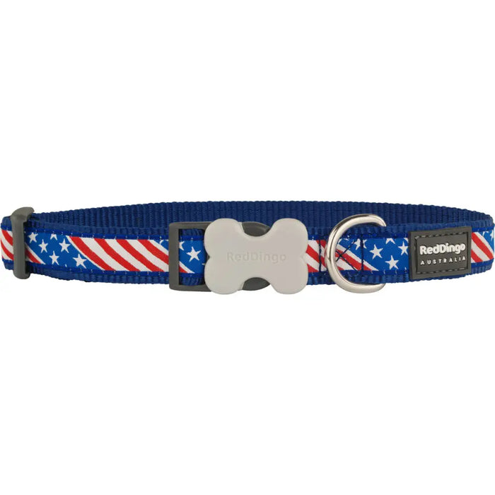 Dog collar Red Dingo STYLE US FLAG 41-63 cm - Домашни Животни<<<Дом Градина<<<BigBuy&&&Пътуване и разходки<<<Домашни