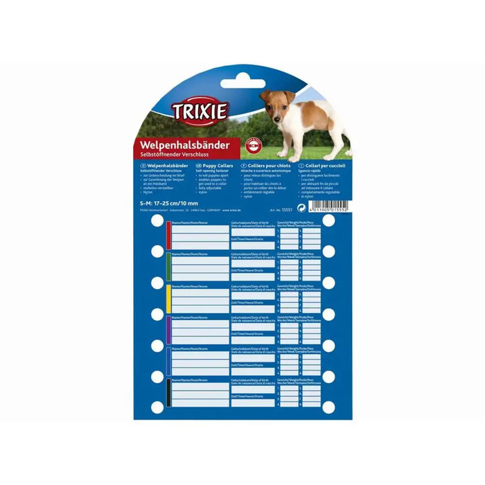 Dog collar Trixie Black Red Cobalt blue Apple S/M 17-25 cm (6 Units) - Домашни Животни<<<Дом