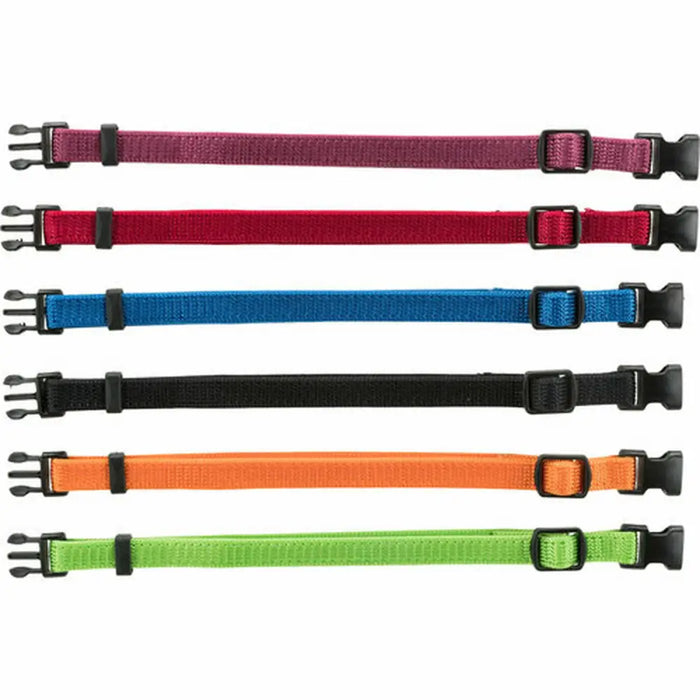 Dog collar Trixie Black Red Cobalt blue Apple S/M 17-25 cm (6 Units) - Домашни Животни<<<Дом