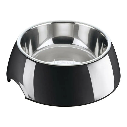 Dog Feeder Hunter Melamin Stainless steel Black 160 ml (14,5 x 14,5 x 7 cm) - Домашни Животни<<<Дом