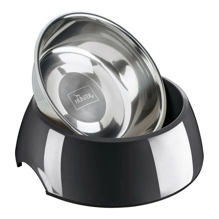 Dog Feeder Hunter Melamin Stainless steel Black 700 ml (22 x 22 x 11,5 cm) - Домашни Животни<<<Дом