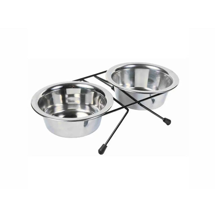 Dog Feeder Trixie Eat on Feet Stainless steel 200 ml Double 2 x 200 ml 11 cm - Домашни Животни<<<Дом