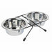 Dog Feeder Trixie Eat on Feet Stainless steel 200 ml Double 2 x 200 ml 11 cm - Домашни Животни<<<Дом
